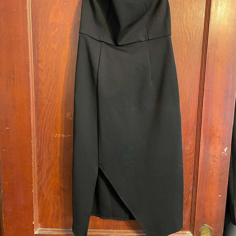 Black strapless dress; never worn.